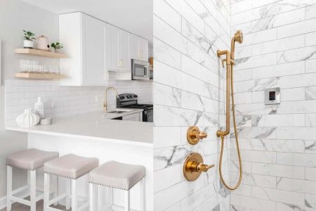 subway tiles in bathroom and kitchen bathroom and kitchen tiling